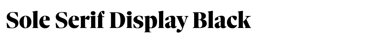 Sole Serif Display Black